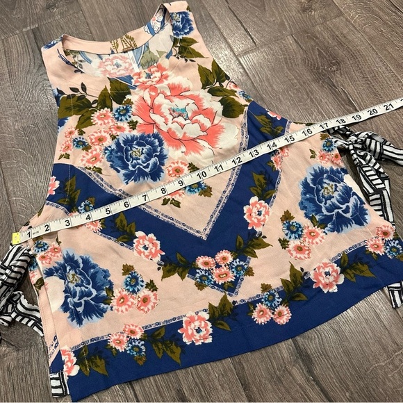 Free People Tank Top Size S Sweet Love Side Tie Boho Festival Feminine Bow Tie - Picture 11 of 11